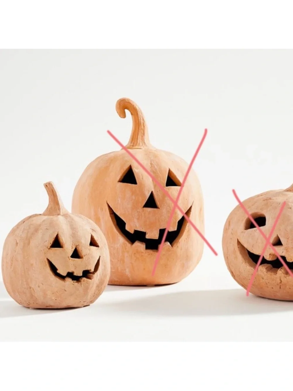 Pottery Barn Terracotta SMALL Jack-o-Lantern Orange Pumpkin Fall Luminary NEW